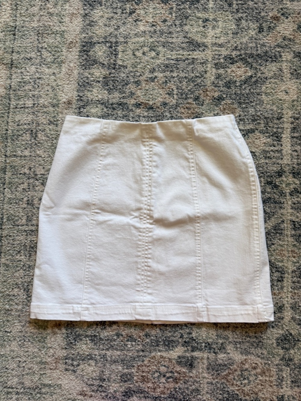 Honey Belle White Denim Mini Skirt
